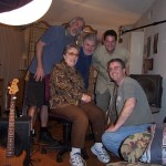 Jon with director Denny Tedesco, bassist Carol Kaye and crew for The Wrecking Crew.